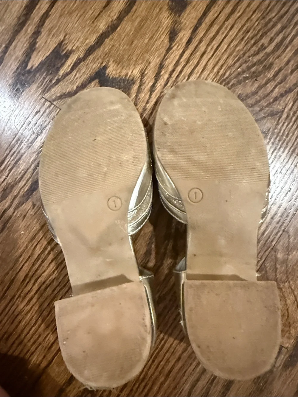 Rachel Shoes Gold Glitter Bow Mary Jane Flats